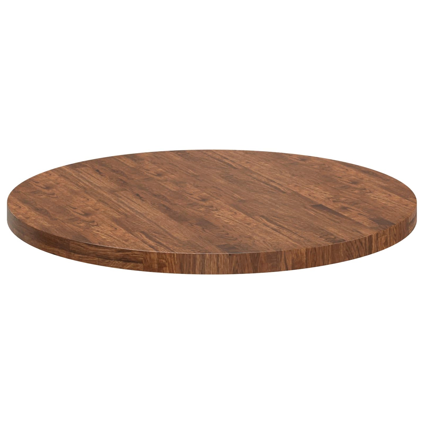 vidaXL Tischplatte Hellbraun Ø 90 x 4 cm Massivholz Eiche