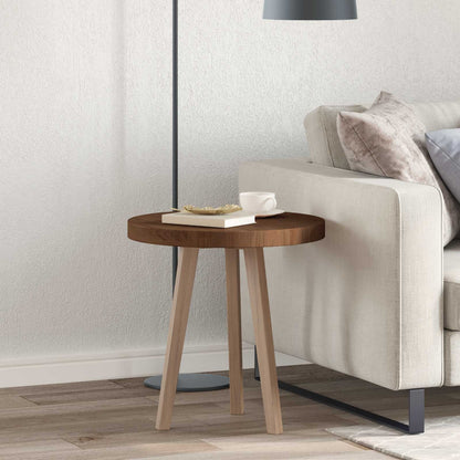 vidaXL Tischplatte Dunkelbraun Ø 50 x 4 cm Massivholz Eiche