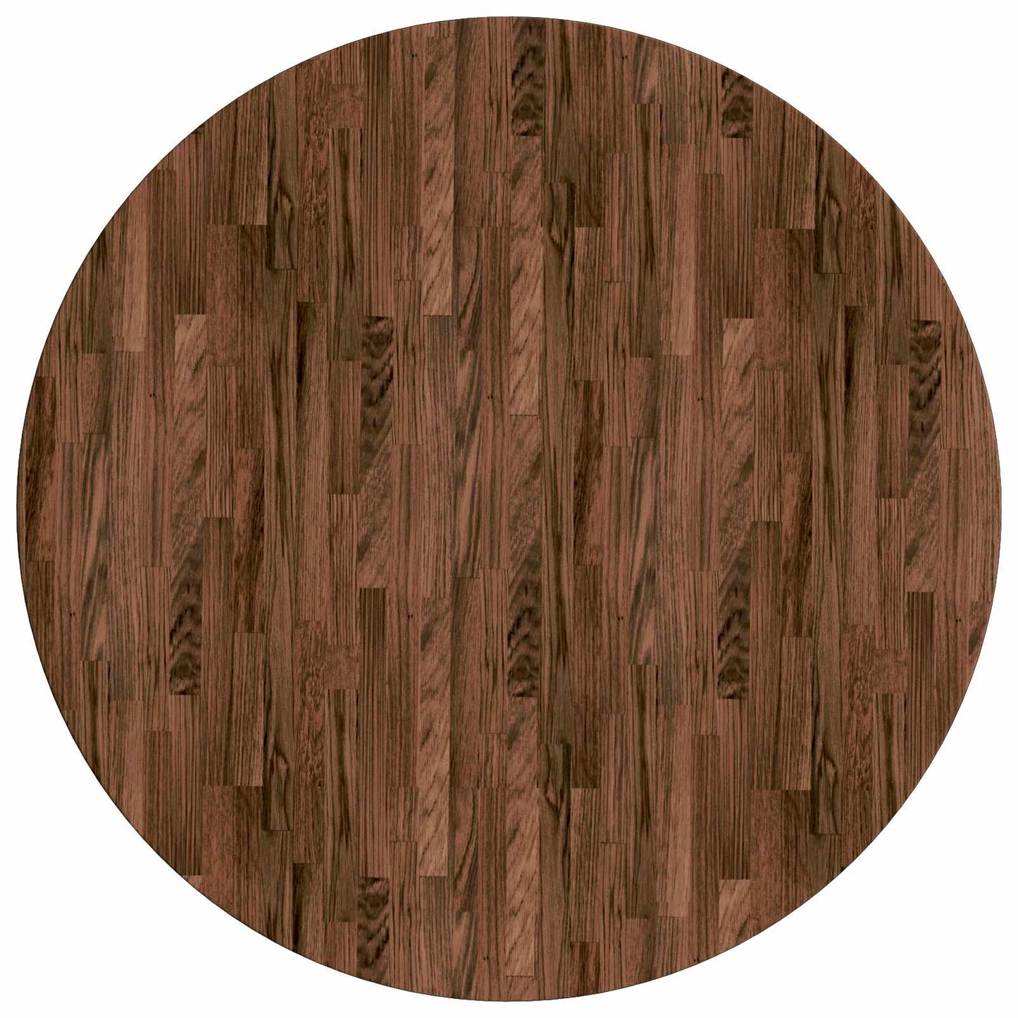 vidaXL Tischplatte Dunkelbraun Ø 50 x 4 cm Massivholz Eiche