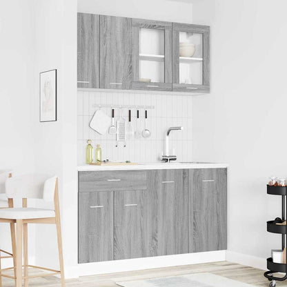 vidaXL Küchenschrank-Set Lyon 4 pcs Grau Sonoma 140 x 46 x 81.5 cm