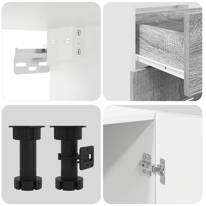 vidaXL Küchenschrank-Set Lyon 8 pcs Graues Sonoma Holzwerkstoff