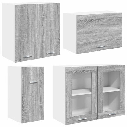 vidaXL Küchenschrank-Set Lyon 8 pcs Graues Sonoma Holzwerkstoff