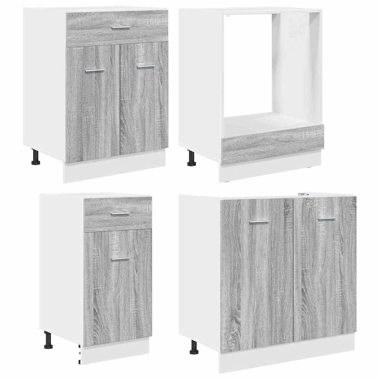 vidaXL Küchenschrank-Set Lyon 8 pcs Graues Sonoma Holzwerkstoff