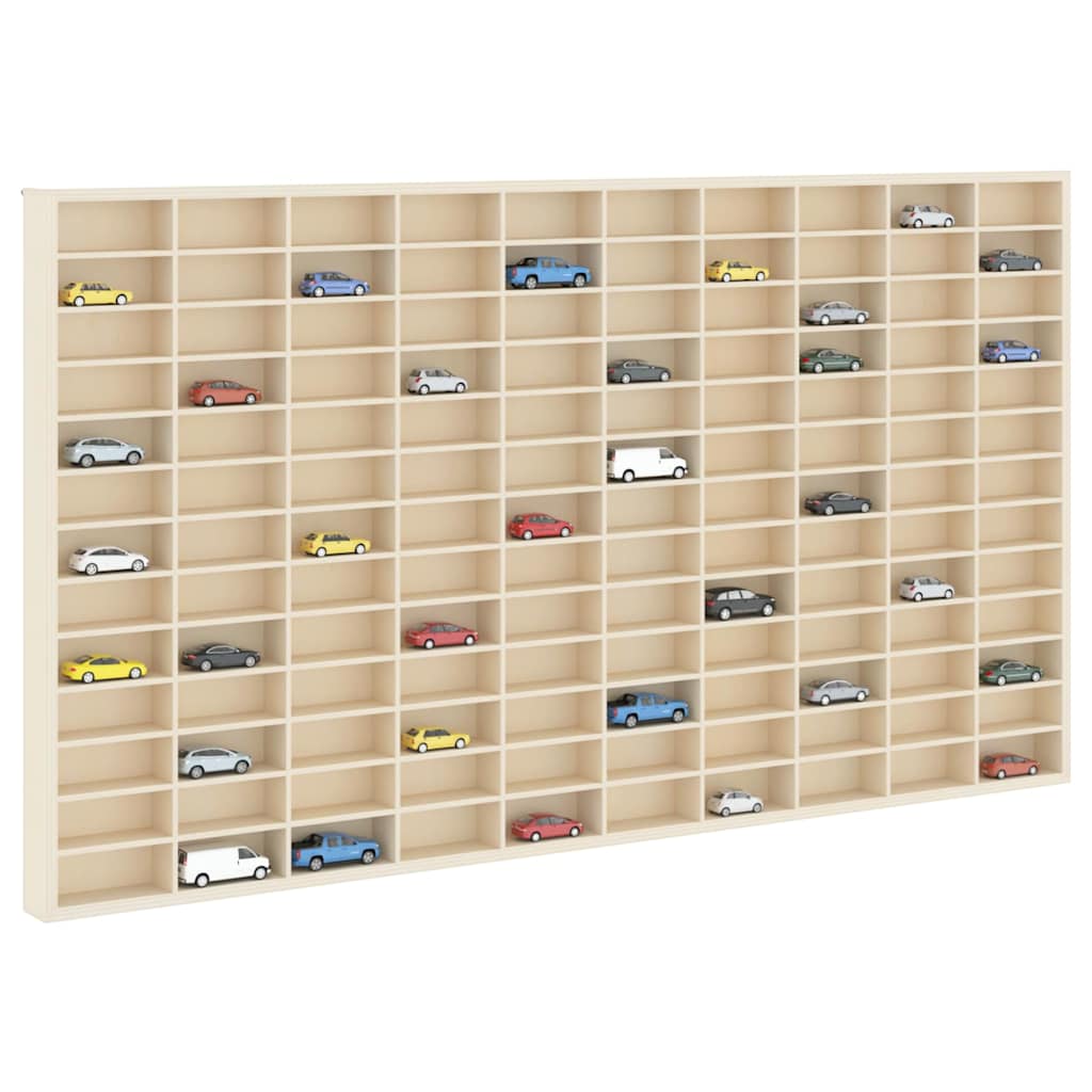 Wanddisplay-Case mit Regal Beige 98 x 4,5 x 55 cm Holzwerkstoff