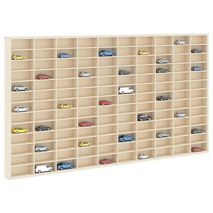 Wanddisplay-Case mit Regal Beige 98 x 4,5 x 55 cm Holzwerkstoff