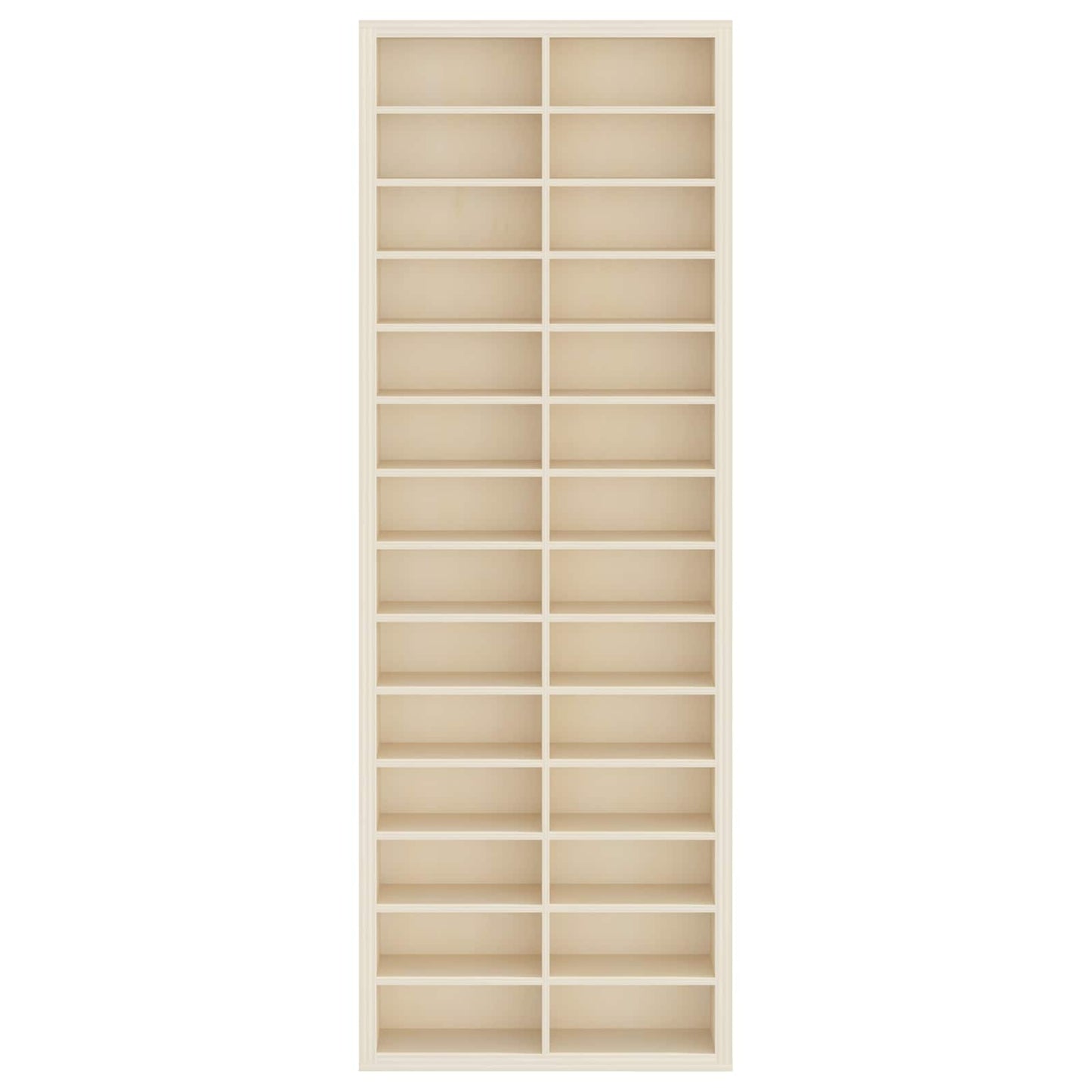 Wanddisplay-Case mit Regal Beige 21 x 4,5 x 59 cm Holzwerkstoff