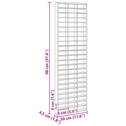vidaXL Wanddisplay-Case mit Regal Beige 30 x 4,5 x 96 cm Holzwerkstoff