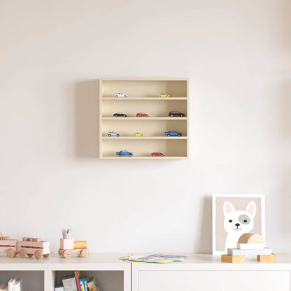vidaXL Wanddisplay-Case mit Regal Beige 40 x 8,5 x 37 cm Holzwerkstoff