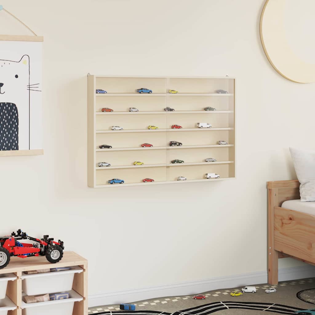 vidaXL Wanddisplay-Case mit Regal Beige 80 x 8,5 x 54 cm Sperrholz