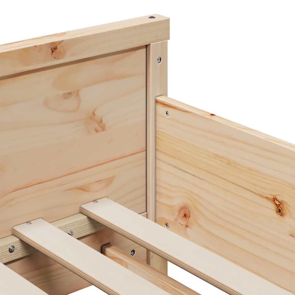 Bettrahmen mit Kopfteil Braun 80 x 200 cm Holzwerkstoff