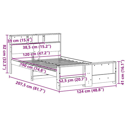 Bettrahmen mit Kopfteil Wachsbraun 120 x 190 cm Holzwerkstoff