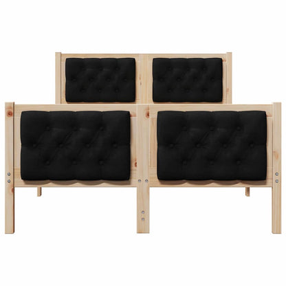 Bettrahmen Schwarz 135 x 190 cm Massives Kiefernholz
