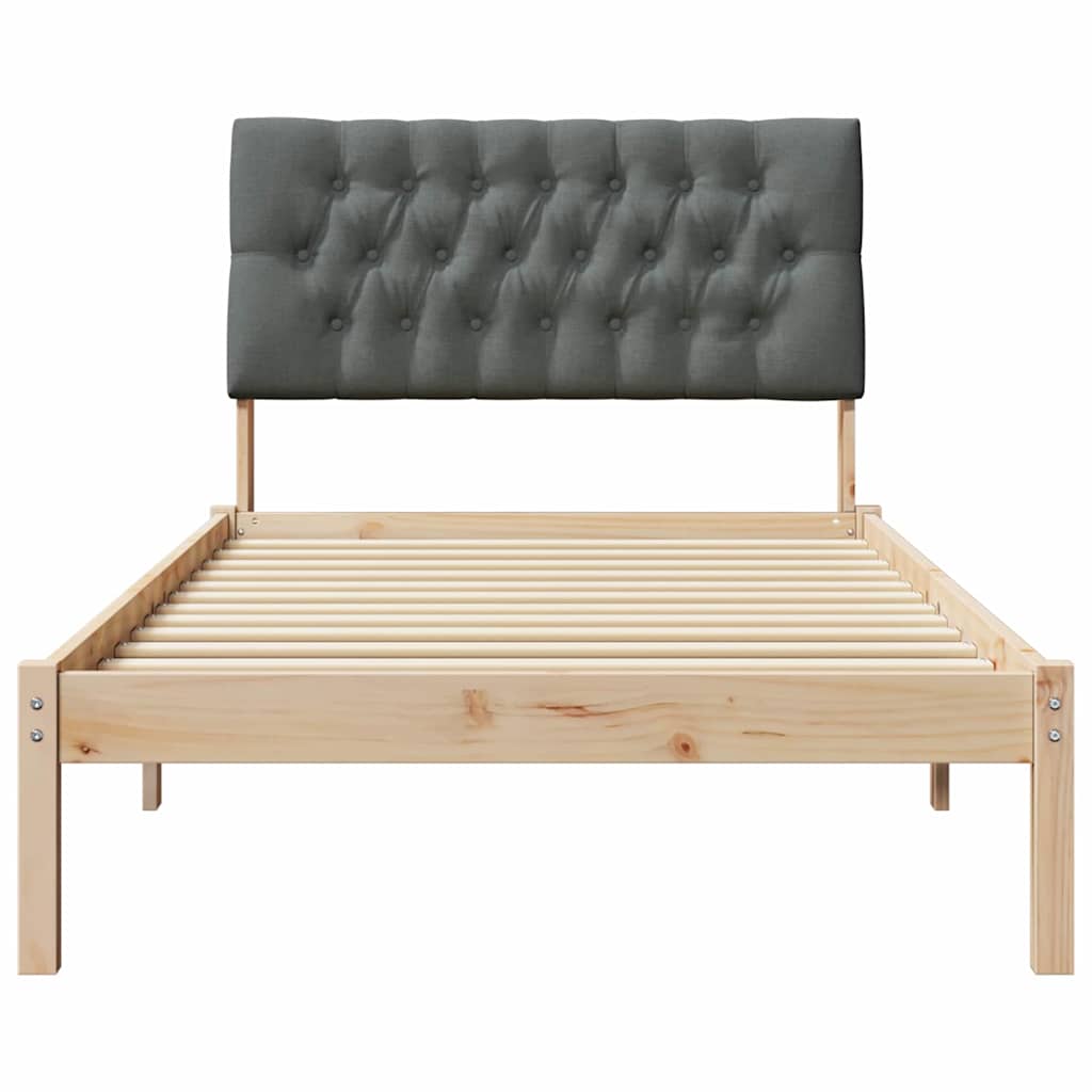 Bettgestell mit gepolstertem Kopfteil Braun 100 x 200 cm