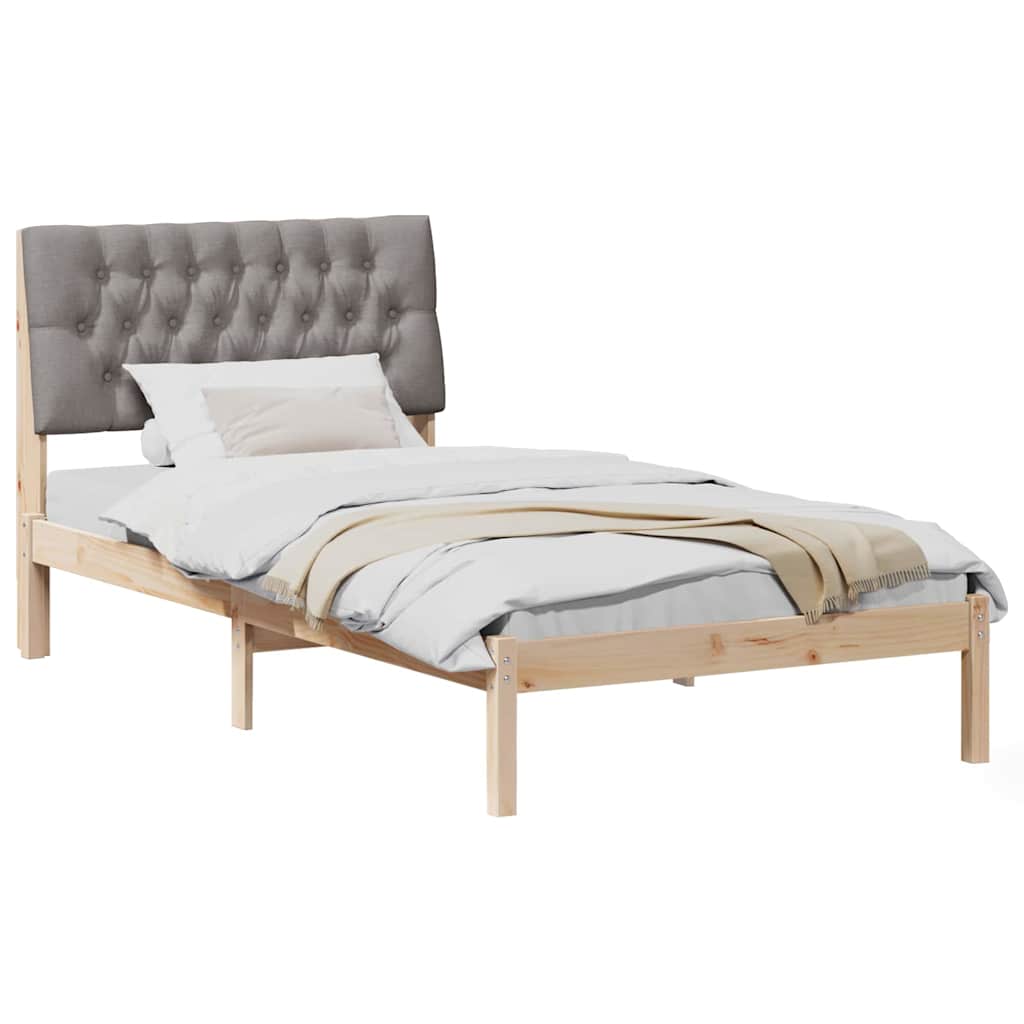 Bettgestell mit gepolstertem Kopfteil Braun 100 x 200 cm