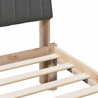 Bettrahmen mit Kopfteil Braun 100 x 200 cm Massives Kiefernholz