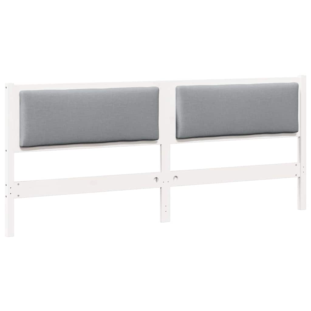 vidaXL Kopfteil Sonstiges Weiß 200 cm Massivholz Kiefer