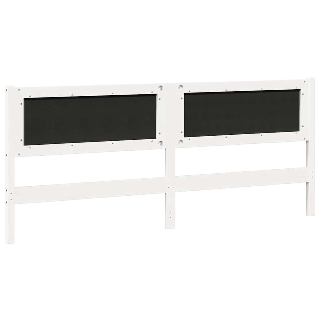 vidaXL Kopfteil Sonstiges Weiß 200 cm Massivholz Kiefer