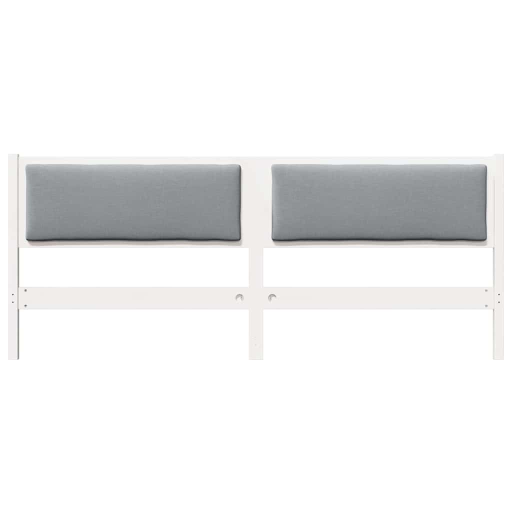 vidaXL Kopfteil Sonstiges Weiß 200 cm Massivholz Kiefer