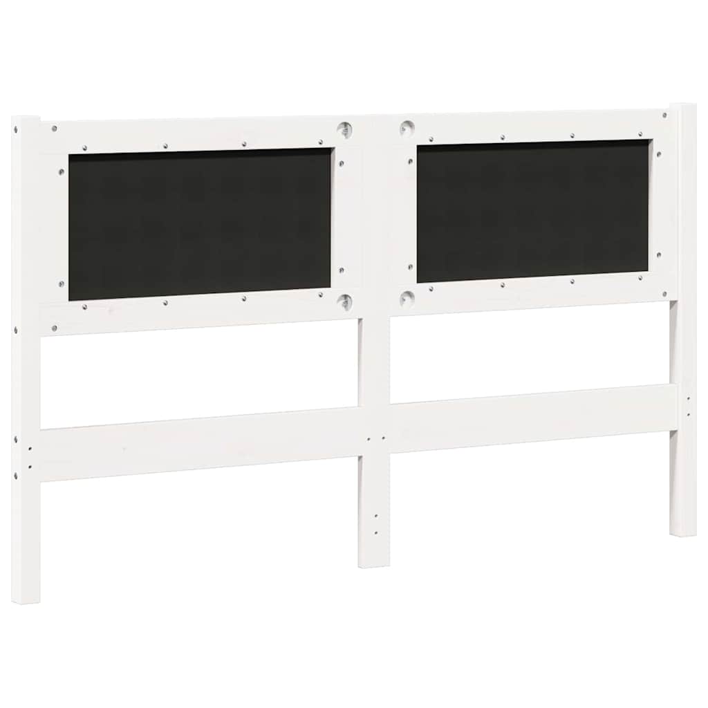 vidaXL Kopfteil Sonstiges Weiß 140 cm Massivholz Kiefer