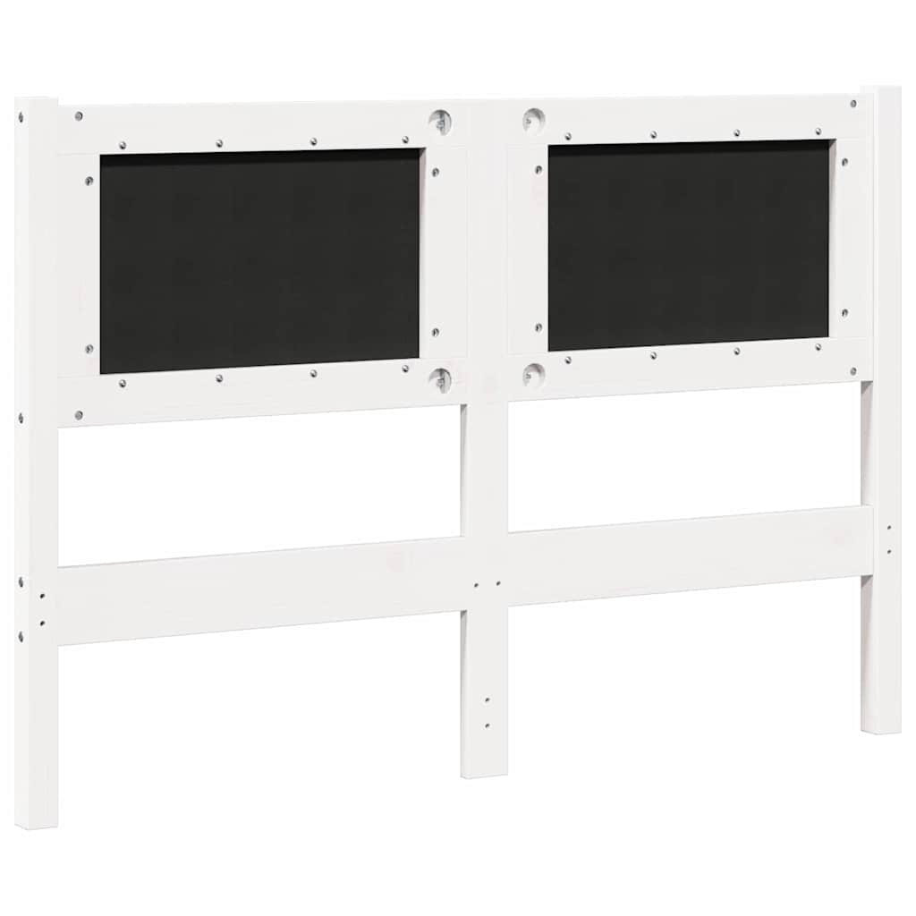 vidaXL Kopfteil Sonstiges Weiß 135 cm Massivholz Kiefer