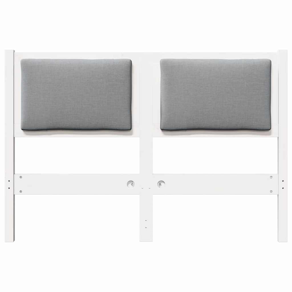 vidaXL Kopfteil Sonstiges Weiß 120 cm Massivholz Kiefer