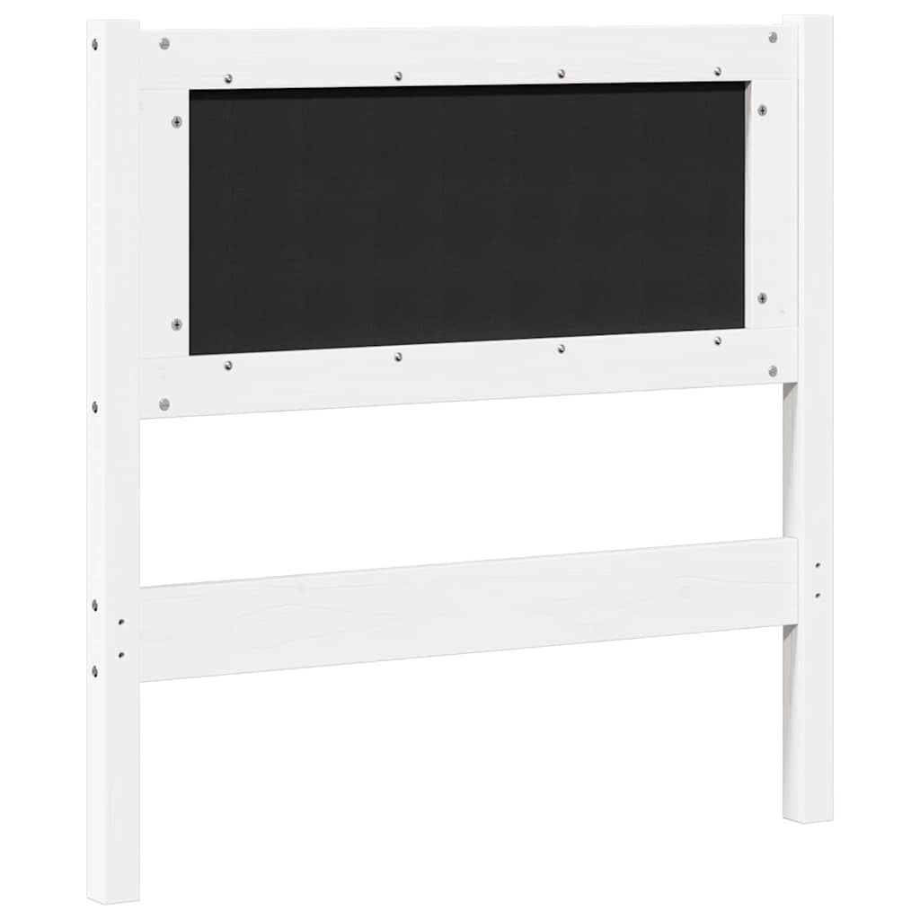 vidaXL Kopfteil Sonstiges Weiß 75 cm Massivholz Kiefer