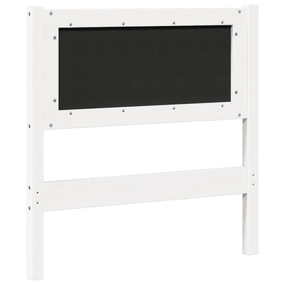 vidaXL Kopfteil Sonstiges Weiß 75 cm Massivholz Kiefer