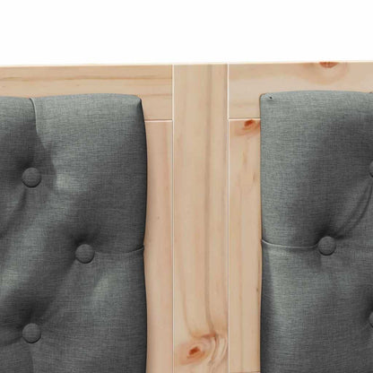 vidaXL Kopfteil Braun und Dunkelgrau 200 cm Massivholz Kiefer