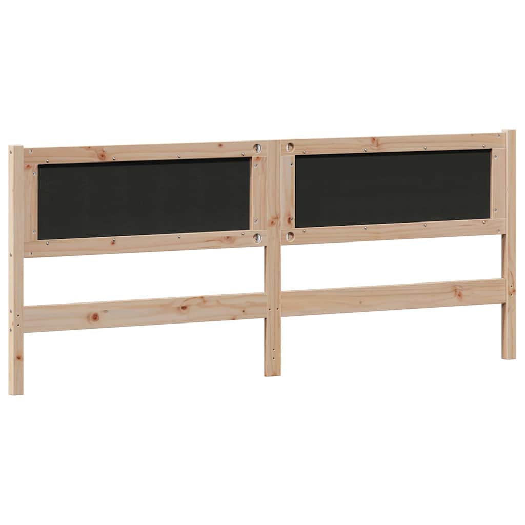 vidaXL Kopfteil Braun und Dunkelgrau 200 cm Massivholz Kiefer