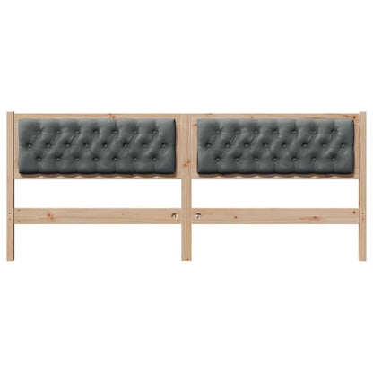vidaXL Kopfteil Braun und Dunkelgrau 200 cm Massivholz Kiefer
