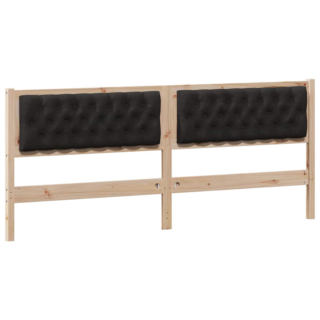 vidaXL Kopfteil Sonstiges Braun und Schwarz 200 cm Massivholz Kiefer