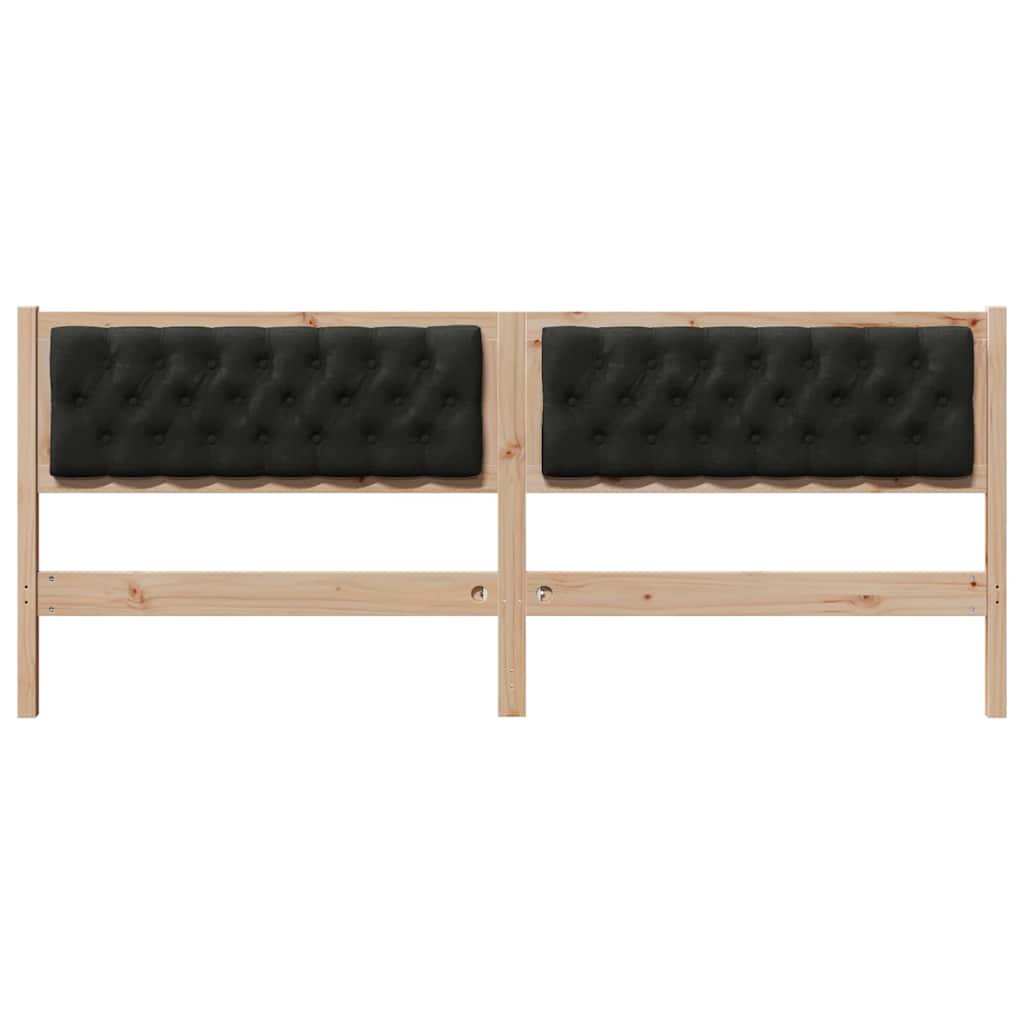 vidaXL Kopfteil Sonstiges Braun und Schwarz 200 cm Massivholz Kiefer