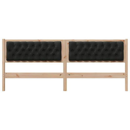 vidaXL Kopfteil Sonstiges Braun und Schwarz 200 cm Massivholz Kiefer