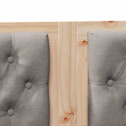 vidaXL Kopfteil Sonstiges Braun und Taupe 200 cm Massivholz Kiefer