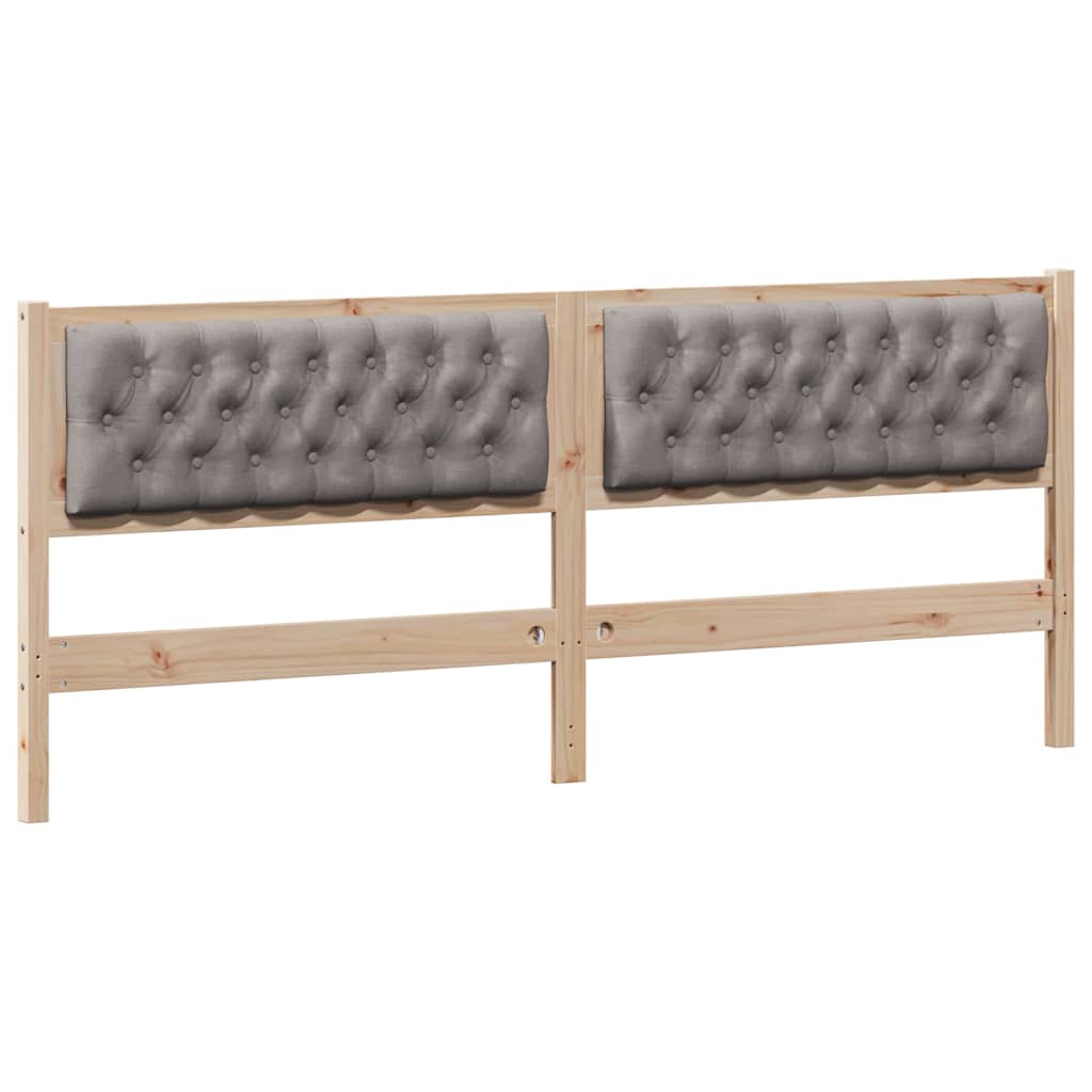 vidaXL Kopfteil Sonstiges Braun und Taupe 200 cm Massivholz Kiefer