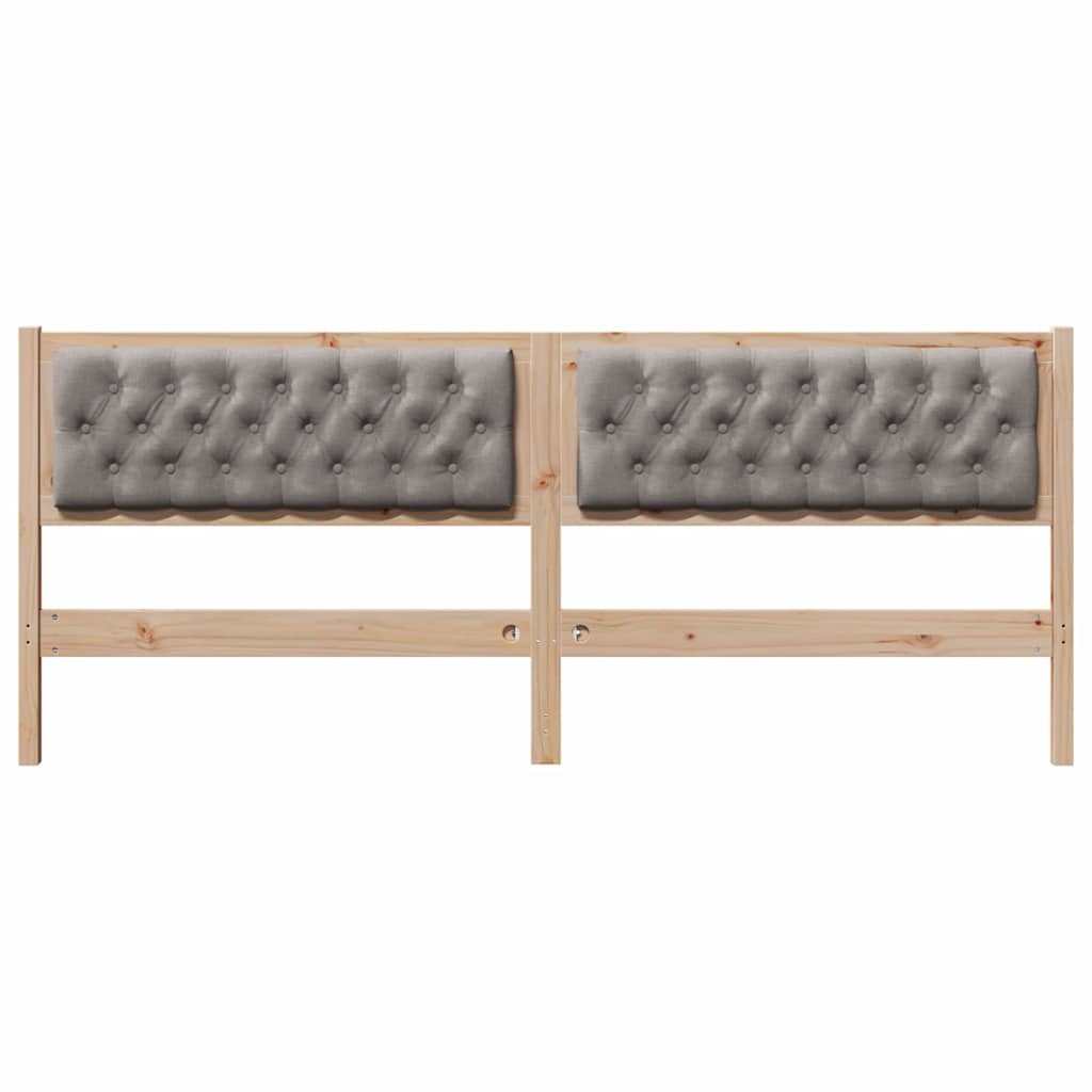 vidaXL Kopfteil Sonstiges Braun und Taupe 200 cm Massivholz Kiefer