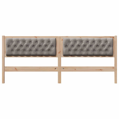 vidaXL Kopfteil Sonstiges Braun und Taupe 200 cm Massivholz Kiefer