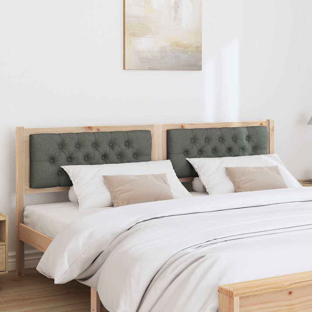 vidaXL Kopfteil Braun und Dunkelgrau 180 cm Massivholz Kiefer