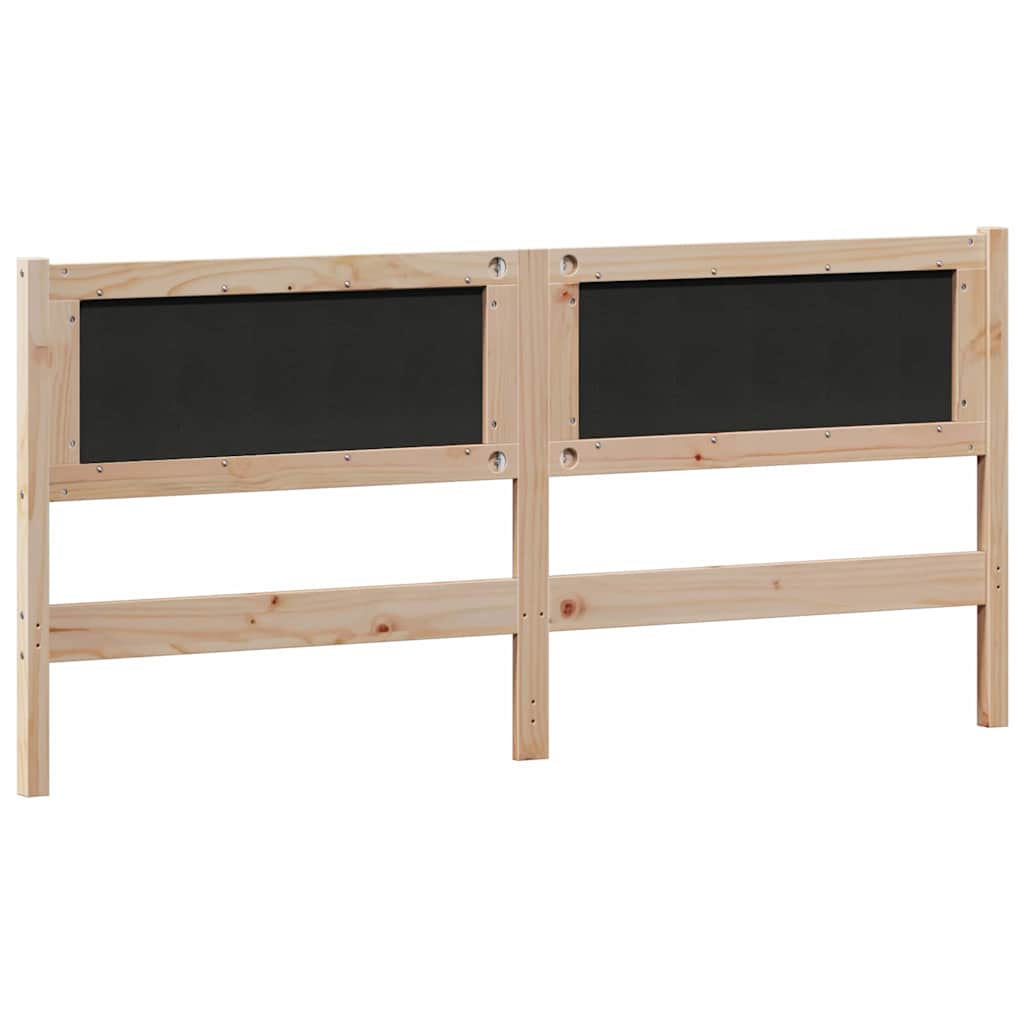 vidaXL Kopfteil Braun und Dunkelgrau 180 cm Massivholz Kiefer