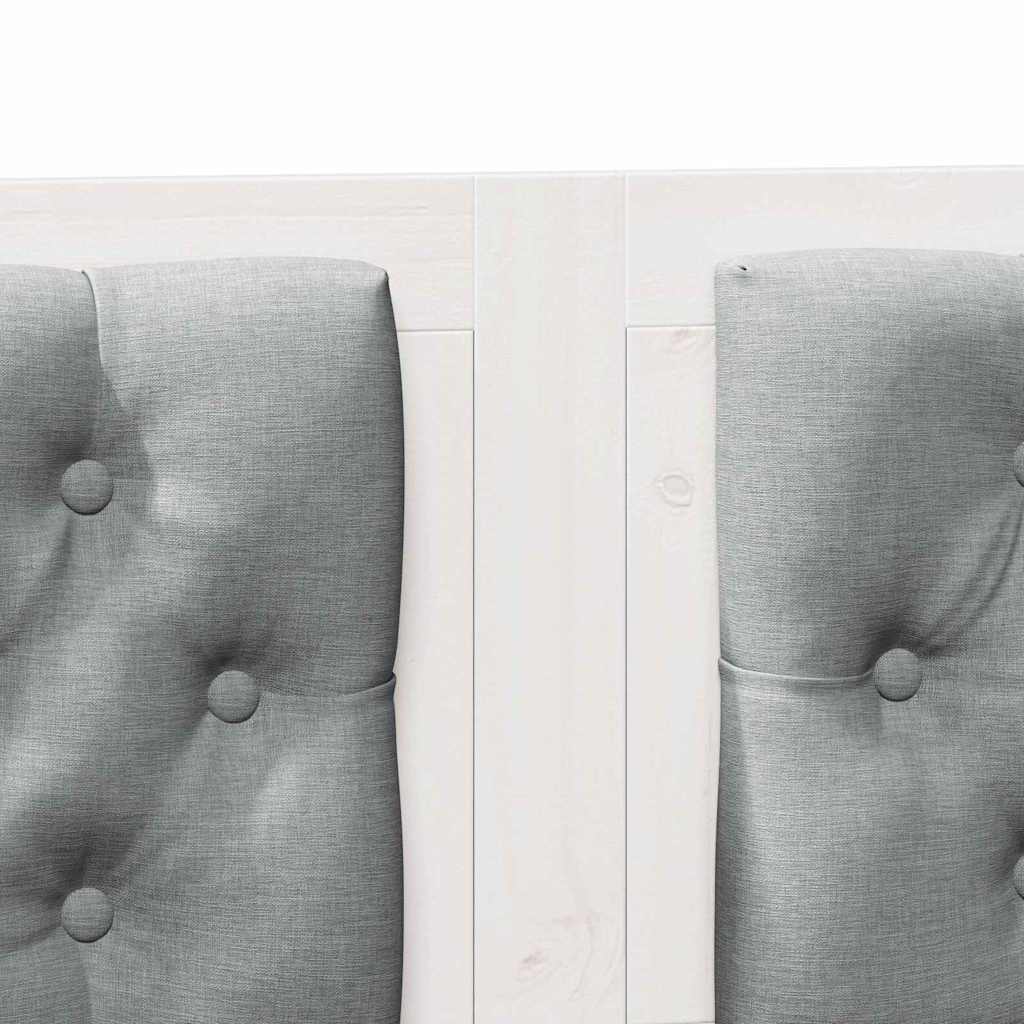 Kopfteil Sonstiges Weiß und Hellgrau 180 cm Massivholz Kiefer