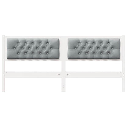 Kopfteil Sonstiges Weiß und Hellgrau 180 cm Massivholz Kiefer