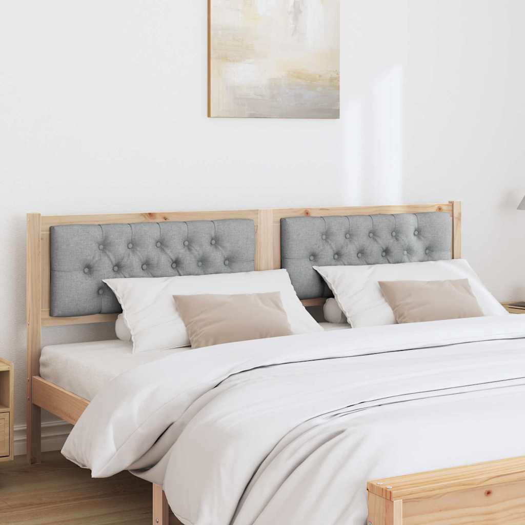 vidaXL Kopfteil Sonstiges Braun und hellgrau 160 cm Massivholz Kiefer