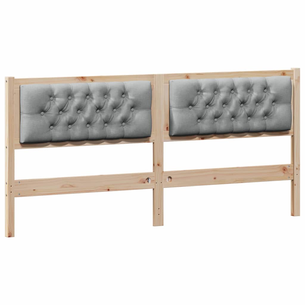 vidaXL Kopfteil Sonstiges Braun und hellgrau 160 cm Massivholz Kiefer