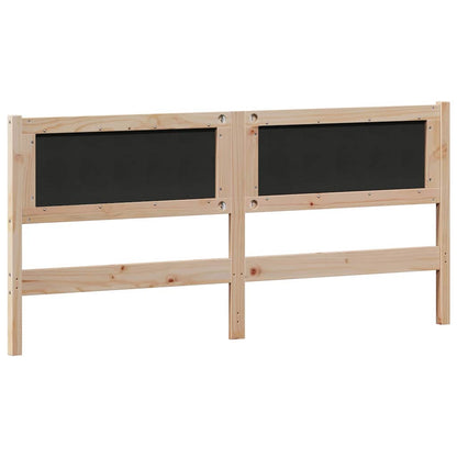 vidaXL Kopfteil Sonstiges Braun und hellgrau 160 cm Massivholz Kiefer