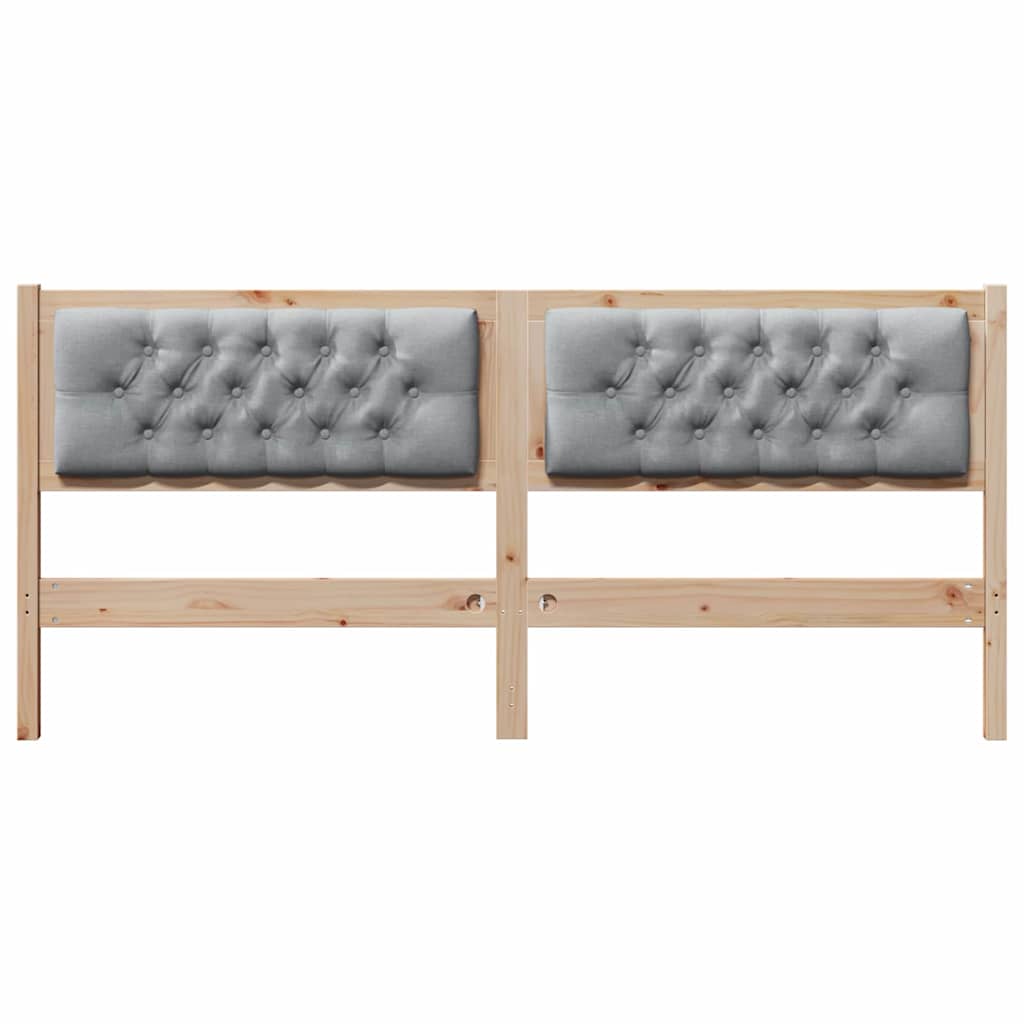 vidaXL Kopfteil Sonstiges Braun und hellgrau 160 cm Massivholz Kiefer