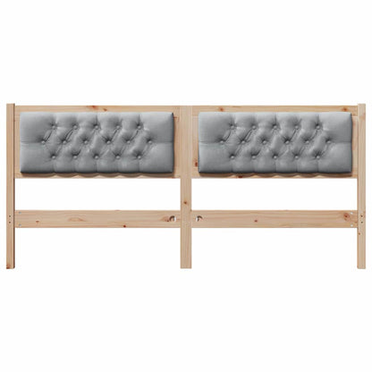 vidaXL Kopfteil Sonstiges Braun und hellgrau 160 cm Massivholz Kiefer