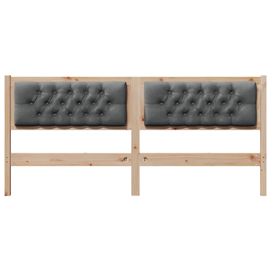 vidaXL Kopfteil Braun und Dunkelgrau 160 cm Massivholz Kiefer