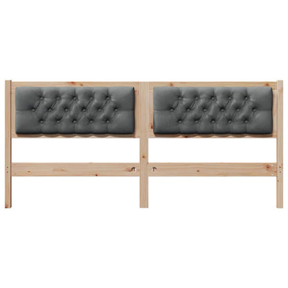 vidaXL Kopfteil Braun und Dunkelgrau 160 cm Massivholz Kiefer