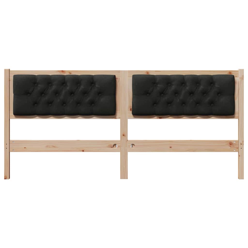 Kopfteil Sonstiges Braun und Schwarz 160 cm Massivholz Kiefer