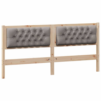 vidaXL Kopfteil Sonstiges Braun und Taupe 160 cm Massivholz Kiefer